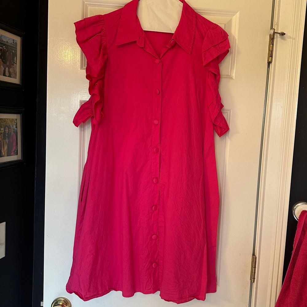 Pink ruffle dress
